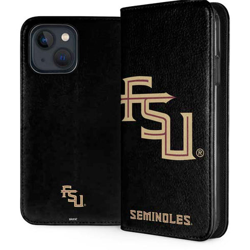 Florida State FSU Seminoles Black iPhone 15 Plus Folio Case