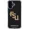 Florida State FSU Seminoles Black iPhone 16 Clear Case