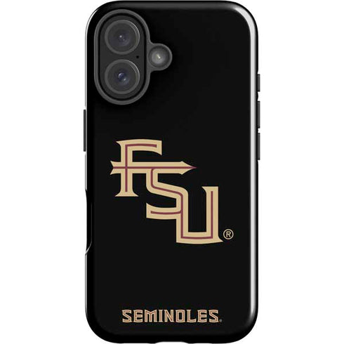 Florida State FSU Seminoles Black iPhone 16 Impact Case