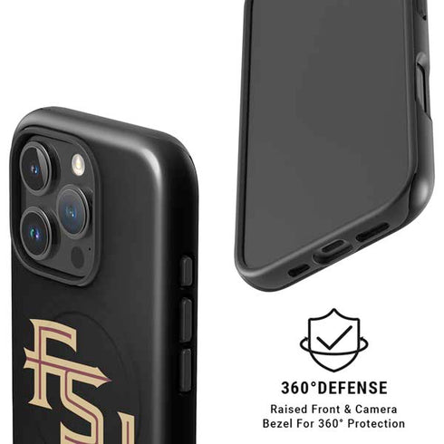 Florida State FSU Seminoles Black iPhone 16 Pro Magsafe Impact Case