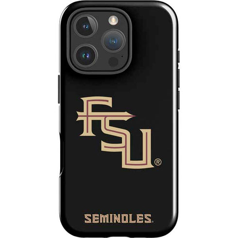 Florida State FSU Seminoles Black iPhone 16 Pro Max Impact Case