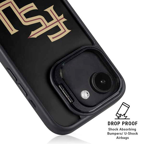 Florida State FSU Seminoles Black iPhone 16e Kickstand Case