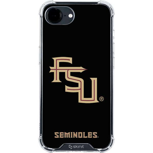 Florida State FSU Seminoles Black iPhone 16e Clear Case