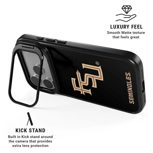 Florida State FSU Seminoles Black iPhone 17 Pro Kickstand Case
