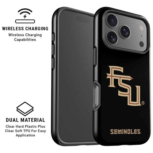 Florida State FSU Seminoles Black iPhone 17 Pro Magsafe Impact Case