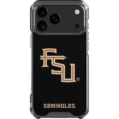 Florida State FSU Seminoles Black iPhone 17 Pro Max Clear Case