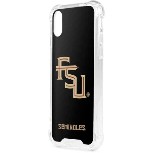 Florida State FSU Seminoles Black iPhone XS Clear Case