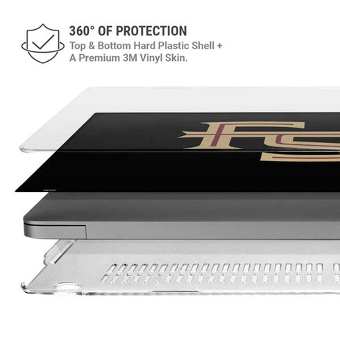Florida State FSU Seminoles Black MacBook Pro 14in (2021-24) Case plus Skin