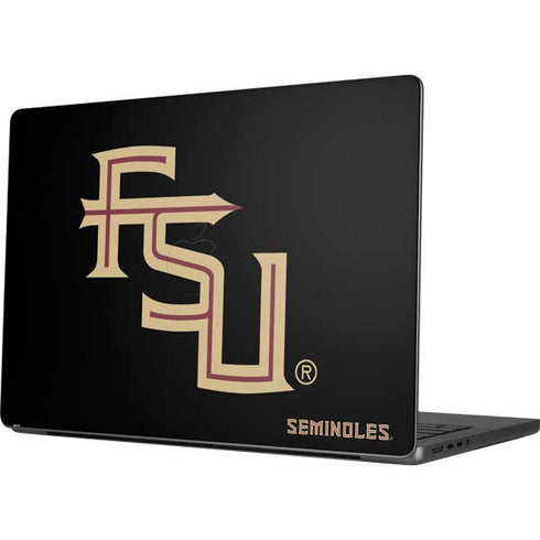 Florida State FSU Seminoles Black Apple MacBook Pro 14-inch Skin