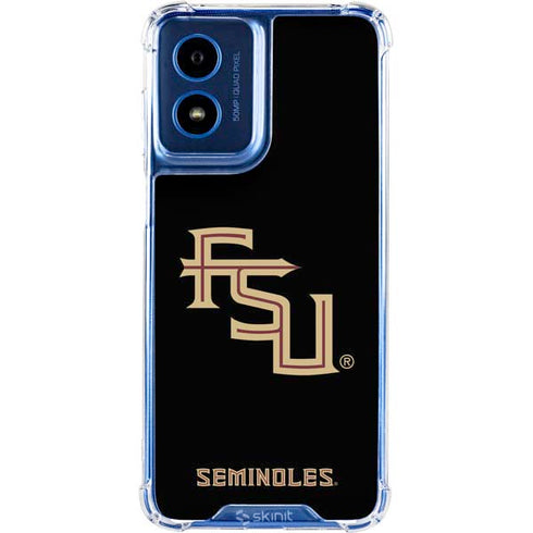 Florida State FSU Seminoles Black Moto G 5G (2024) Clear Case