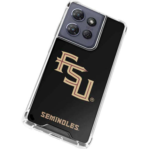 Florida State FSU Seminoles Black Moto G Play 5G (2025) Clear Case
