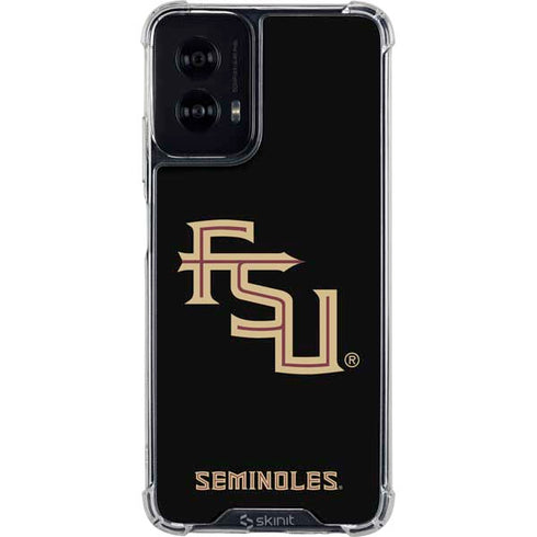 Florida State FSU Seminoles Black Moto G Power 5G (2024) Clear Case