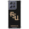 Florida State FSU Seminoles Black Moto G Stylus 5G (2025) Clear Case