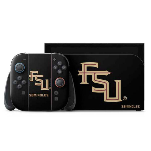 Florida State FSU Seminoles Black Nintendo Switch 2 (2025) with Joy-Con Skin