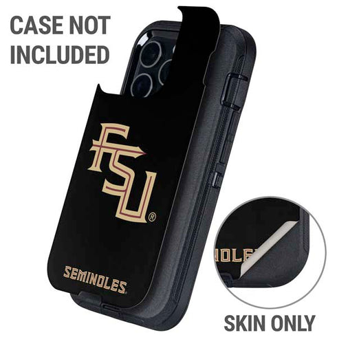 Florida State FSU Seminoles Black Otterbox Defender iPhone Skin