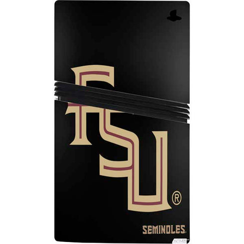 Florida State FSU Seminoles Black PS5 Pro Console Skin