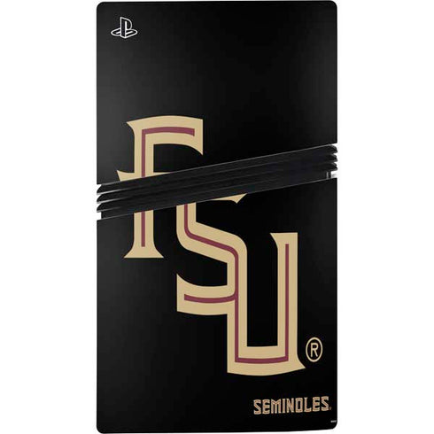 Florida State FSU Seminoles Black PS5 Pro Disk Bundle Skin