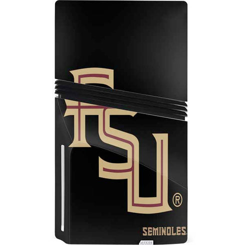 Florida State FSU Seminoles Black PS5 Pro Disk Console Skin