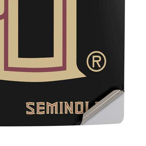 Florida State FSU Seminoles Black PS5 Pro Disk Console Skin