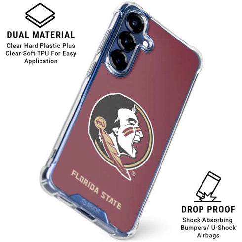 Florida State FSU Seminoles Galaxy S25 Plus Clear Case