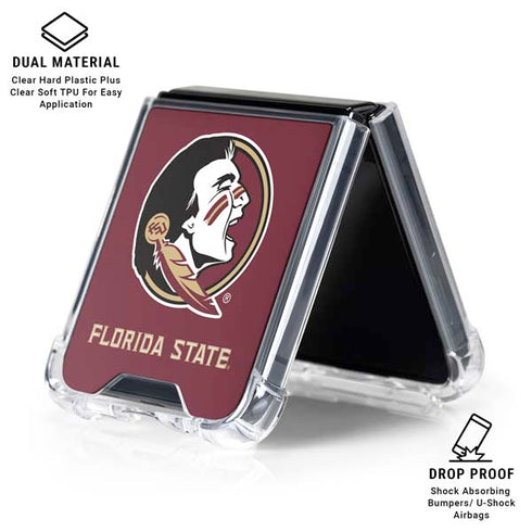 Florida State FSU Seminoles Galaxy Z Flip6 Clear Case