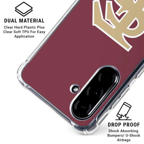 Florida State FSU Seminoles Initials Galaxy A36 5G Clear Case