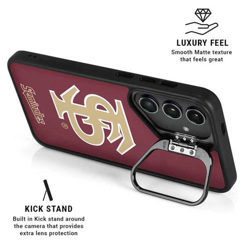 Florida State FSU Seminoles Initials Galaxy S25 Plus Kickstand Case