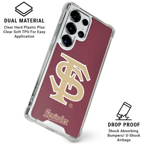 Florida State FSU Seminoles Initials Galaxy S25 Ultra Clear Case