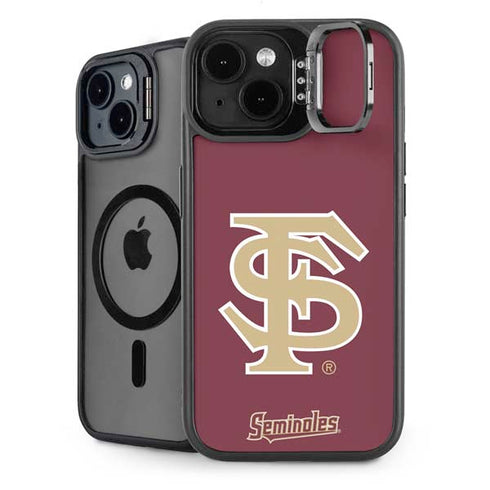 Florida State FSU Seminoles Initials iPhone 15 Plus Kickstand Case