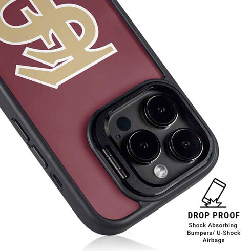 Florida State FSU Seminoles Initials iPhone 15 Pro Max Kickstand Case