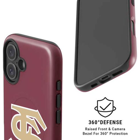 Florida State FSU Seminoles Initials iPhone 16 Magsafe Impact Case