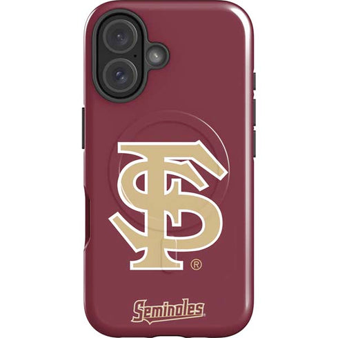 Florida State FSU Seminoles Initials iPhone 16 Plus Magsafe Impact Case