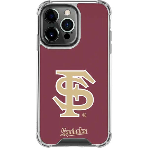 Florida State FSU Seminoles Initials iPhone 16 Pro Clear Case