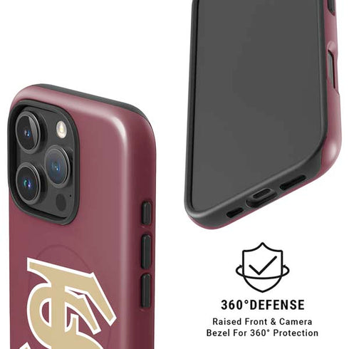 Florida State FSU Seminoles Initials iPhone 16 Pro Max Magsafe Impact Case