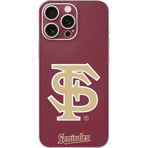 Florida State FSU Seminoles Initials iPhone 16 Pro Max Skin