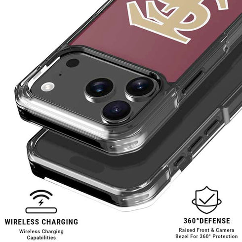 Florida State FSU Seminoles Initials iPhone 18 Pro Clear Case