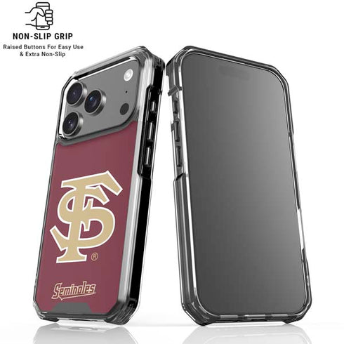 Florida State FSU Seminoles Initials iPhone 18 Pro Clear Case