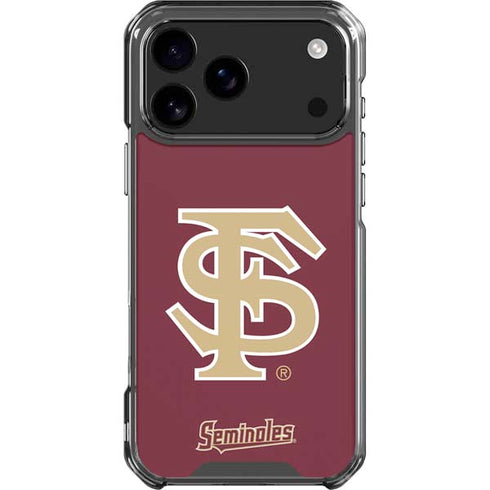 Florida State FSU Seminoles Initials iPhone 18 Pro Max Clear Case