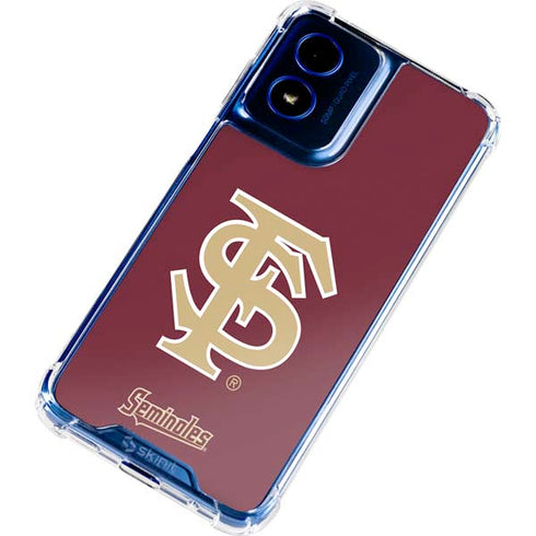 Florida State FSU Seminoles Initials Moto G 5G (2024) Clear Case