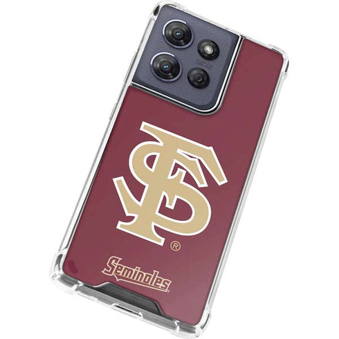 Florida State FSU Seminoles Initials Moto G Play 5G (2025) Clear Case