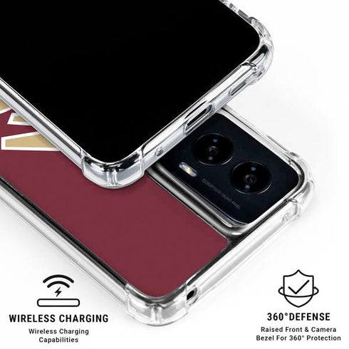 Florida State FSU Seminoles Initials Moto G Power 5G (2024) Clear Case