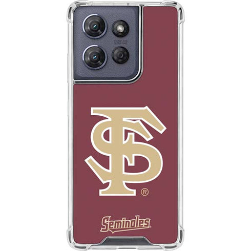 Florida State FSU Seminoles Initials Moto G Power 5G (2025) Clear Case