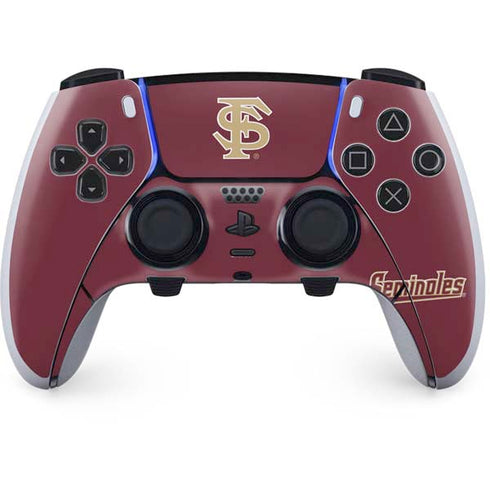 Florida State FSU Seminoles Initials PS5 DualSense Edge Pro Controller Skin