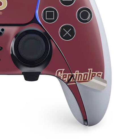 Florida State FSU Seminoles Initials PS5 DualSense Edge Pro Controller Skin
