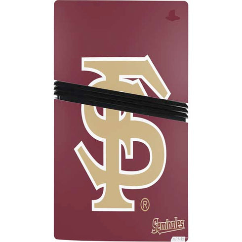 Florida State FSU Seminoles Initials PS5 Pro Console Skin