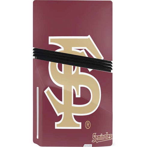 Florida State FSU Seminoles Initials PS5 Pro Disk Bundle Skin