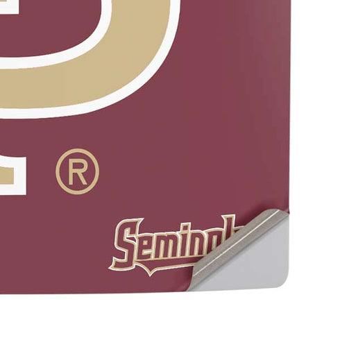 Florida State FSU Seminoles Initials PS5 Pro Disk Console Skin