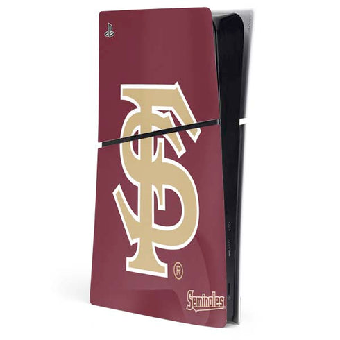 Florida State FSU Seminoles Initials PS5 Slim Digital Edition Console Skin