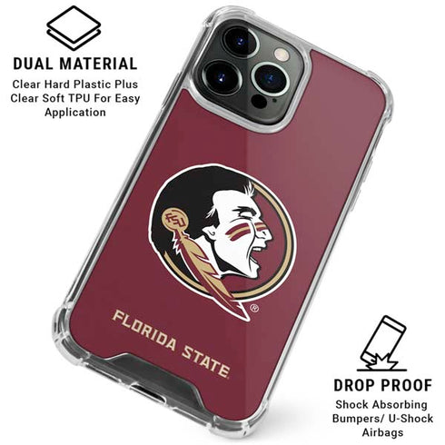 Florida State FSU Seminoles iPhone 16 Pro Max Clear Case