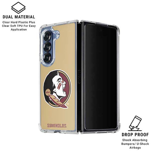 Florida State FSU Seminoles Logo Galaxy Z Fold6 Clear Case
